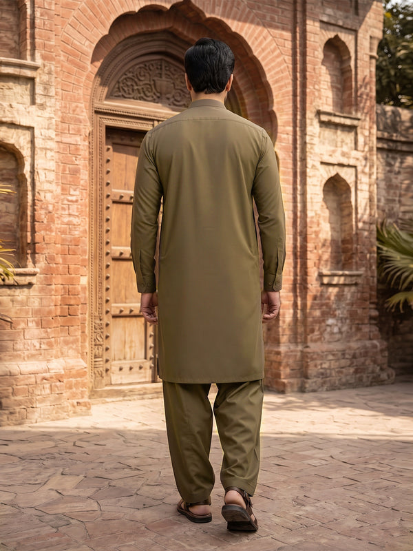 Mens Unstitched Suit Milord Blended Brown_WW-214