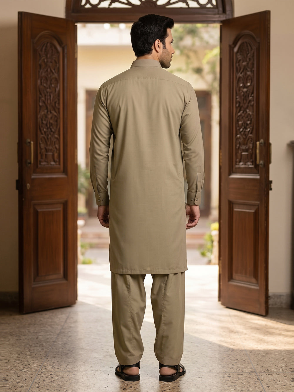 Mens Unstitched Suit Milord Blended light Brown_WW-214