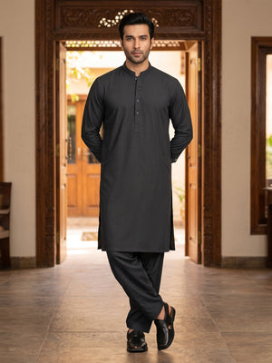 Mens Unstitched Suit Mountain Blended Black_WW-208