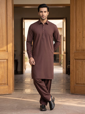 Mens Unstitched Suit Mountain Blended Red Brown_WW-208
