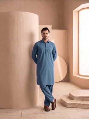 Mens Unstitched Suit Shark Cotton Dark Grey_CW-014