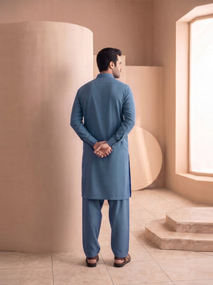 Mens Unstitched Suit Shark Cotton Dark Grey_CW-014