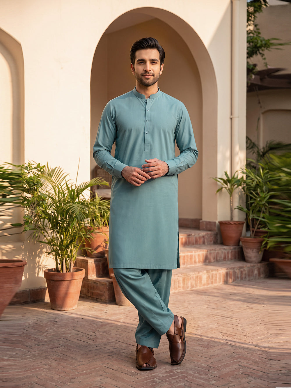 Mens Unstitched Suit Shark Cotton Grey_CW-014