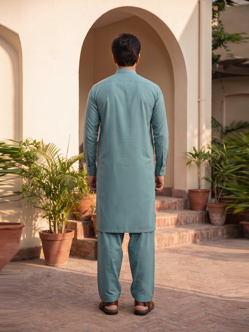Mens Unstitched Suit Shark Cotton Grey_CW-014