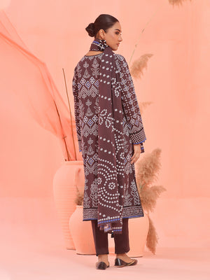 2Pc Embroidered Pret Shirt Dupatta Lawn Black - OWE2P-2401028