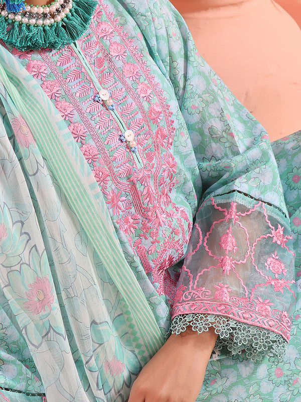 2Pc Embroidered Pret Shirt Dupatta Lawn - OWE2P-2401045