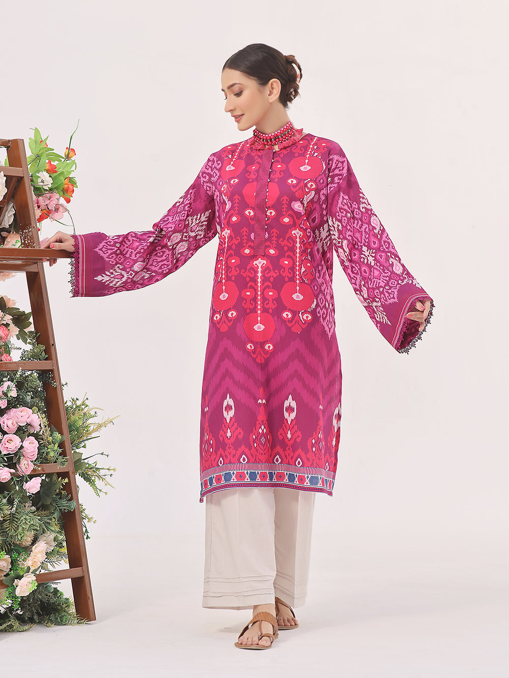 1Pc Printed Pret Kurti Lawn Atishi - OWKT-2401003