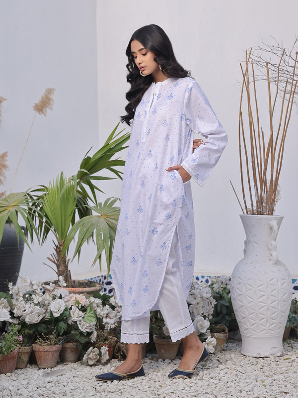 1Pc Printed Pret Kurti Dobby - OWKTG-2310008