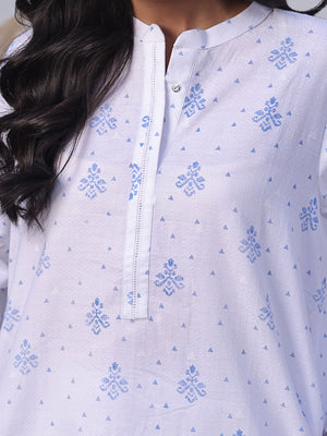 1Pc Printed Pret Kurti Dobby - OWKTG-2310008