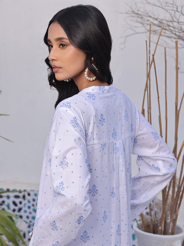 1Pc Printed Pret Kurti Dobby - OWKTG-2310008