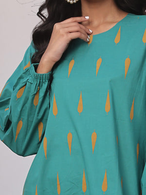 1Pc Printed Pret Kurti Lawn - OWKTG-2310027