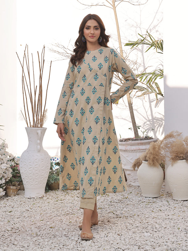 1Pc Printed Pret Kurti Lawn - OWKTG-2310030