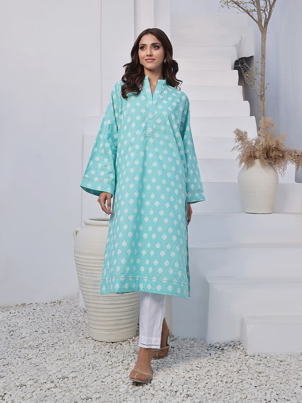 1Pc Printed Pret Kurti Lawn - OWKTG-2310032