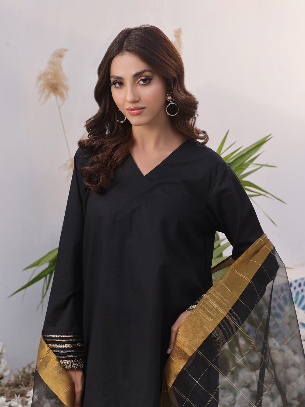 3Pc Solid Suit Pret Lawn Black - OW3PG-2310017