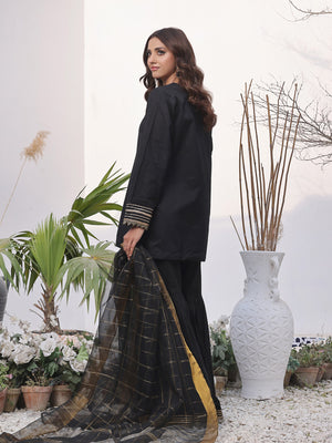 3Pc Solid Suit Pret Lawn Black - OW3PG-2310017