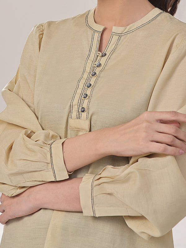 1Pc Solid Fusion Top Cotton Mehndi - OWTPG-2309023