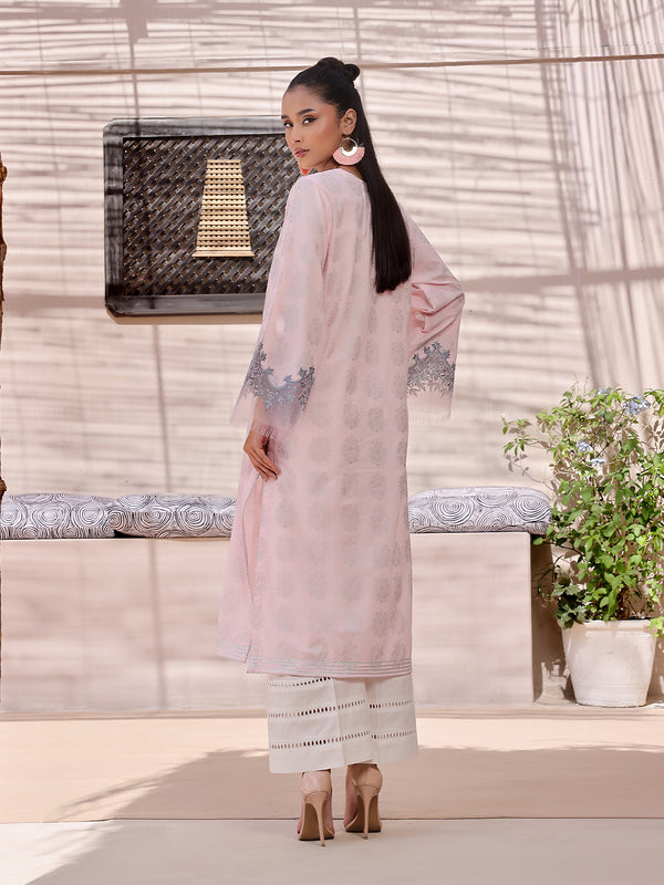 1Pc Embroidered Unstitched Lawn Pink - OLEKS-6227-A