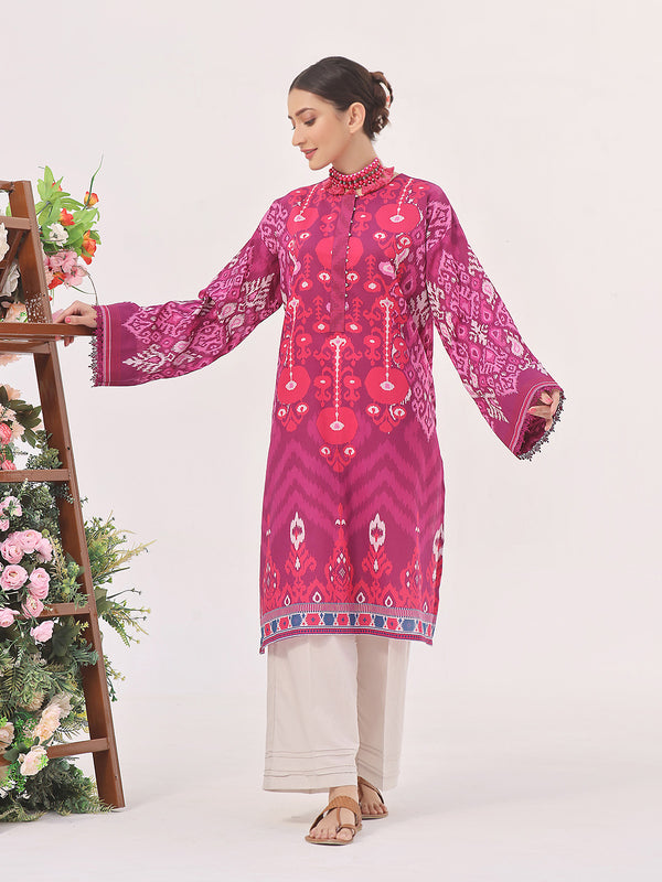 1Pc Printed Unstitched Lawn Plum - OLK-6099-A