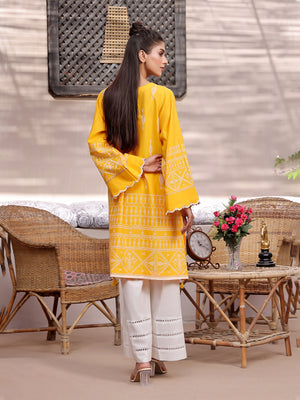 1Pc Printed Unstitched Lawn Yellow - OLKS-6225-A