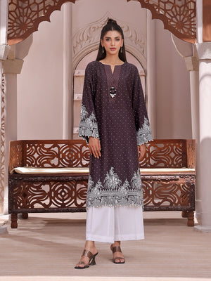 1Pc Printed Unstitched Lawn Black - OLKS-6230-A