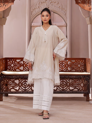 1Pc Printed Unstitched Lawn Beige - OLKS-6230-B