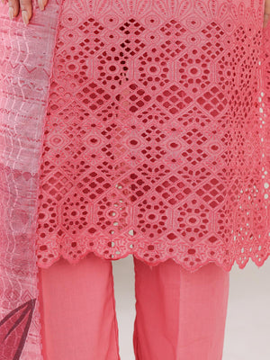 3Pc ChickenKaari Pret Suit Lawn Pink - OWE3P-2601016