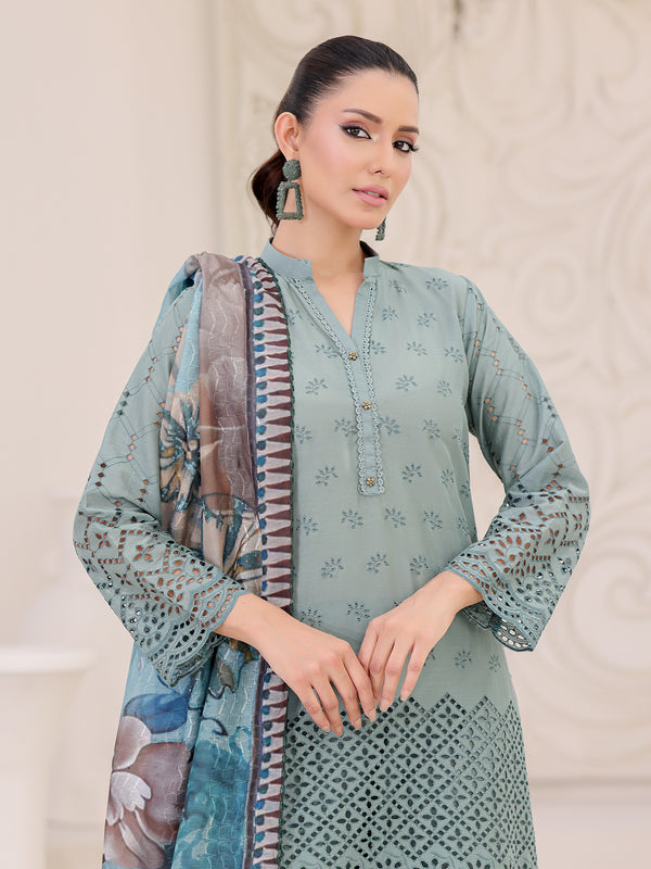 3Pc ChickenKaari Pret Suit Lawn Green - OWE3P-2601018