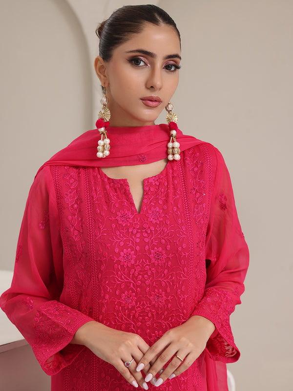 3Pc Embroidered Pret Suit Dyed Chiffon Aatishi - OWE3P-2405019