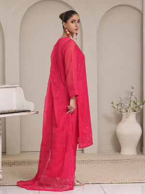 3Pc Embroidered Pret Suit Dyed Chiffon Aatishi - OWE3P-2405019