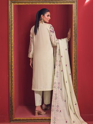 2Pc Embroidered Pret Shirt Dupatta Jacquard Green - OWE2P-2211027