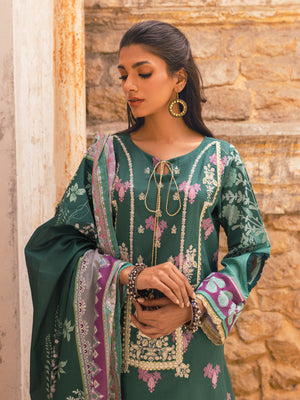 3Pc Embroidered Suit Pret Lawn Green - OWE3P-2302039
