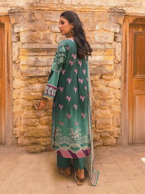 3Pc Embroidered Suit Pret Lawn Green - OWE3P-2302039