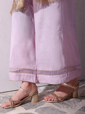 3Pc Formal Suit Pret Raw Silk Purple - OW3P-2207028