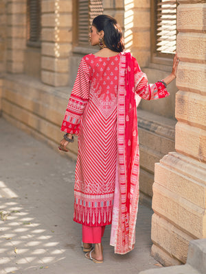 2Pc Printed Pret Shirt Dupatta Lawn Pink - OW2P-2302010