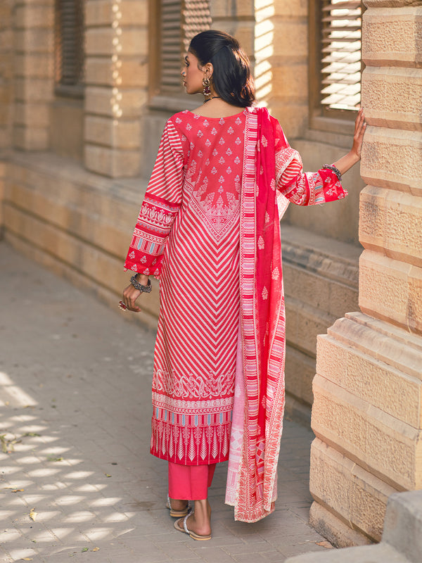 2Pc Printed Pret Shirt Dupatta Lawn Pink - OW2P-2302010