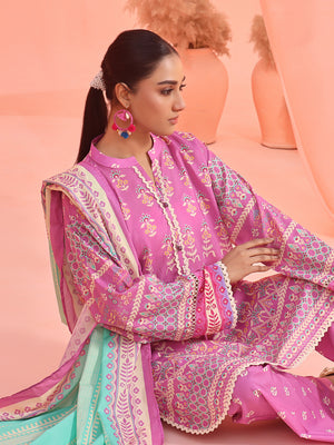 3Pc Printed Suit Pret Lawn Lavender - OW3P-2401019