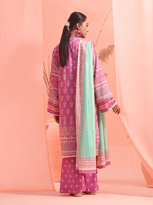3Pc Printed Suit Pret Lawn Lavender - OW3P-2401019