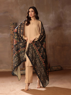 2Pc Dyed Pret Shirt Trouser Linen Beige