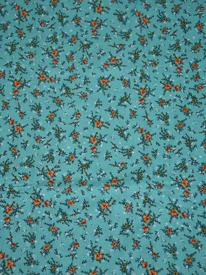 2Pc Printed Unstitched Shirt Trouser Lawn Green - OL2P-6448-A