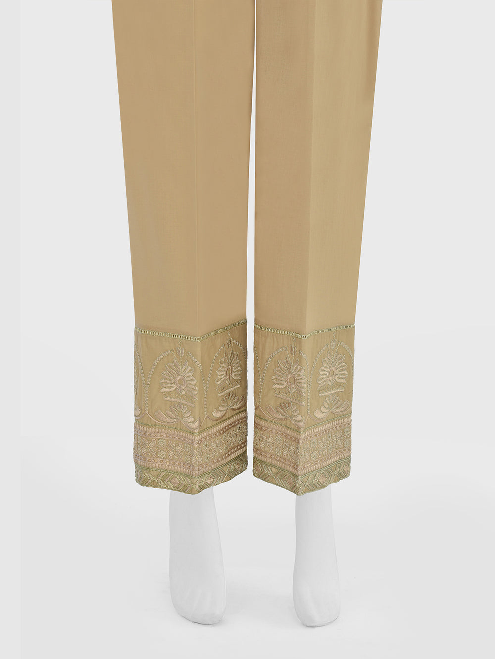 Women Beige Lawn Trouser - OWESP-2301029-1
