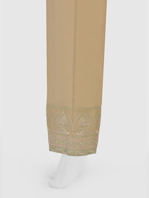 Women Beige Lawn Trouser - OWESP-2301029-1