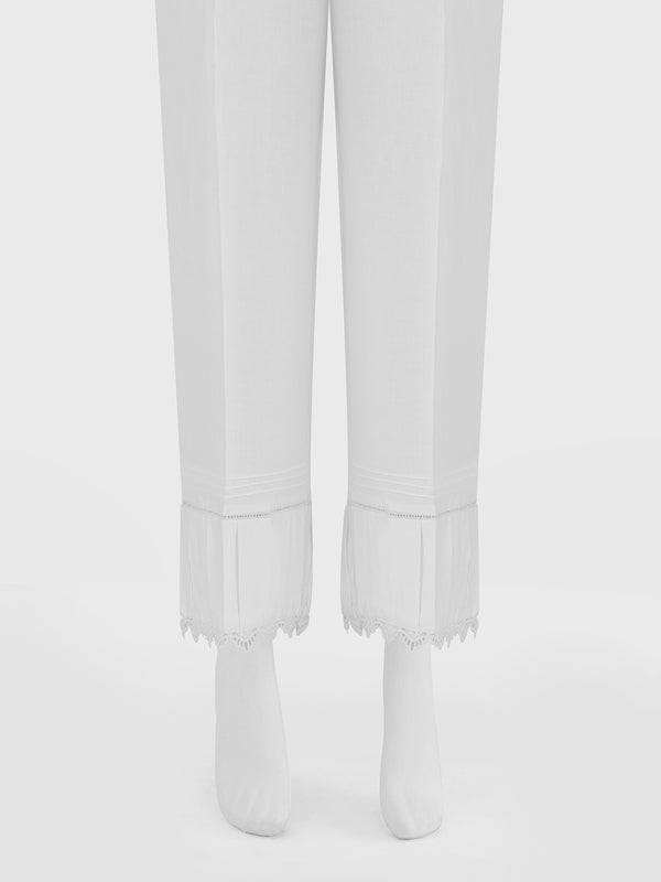 Women White Lawn Trouser - OWSP-2203010
