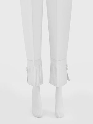 Women White Lawn Trouser - OWSP-2206037