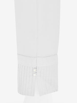 Women White Lawn Trouser - OWSP-2206037