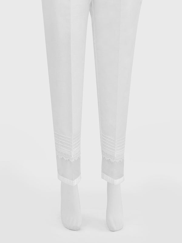 Women White Silk Blend Trouser - OWCP-2208029-1