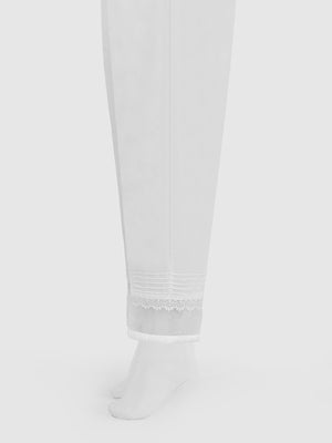 Women White Silk Blend Trouser - OWCP-2208029-1