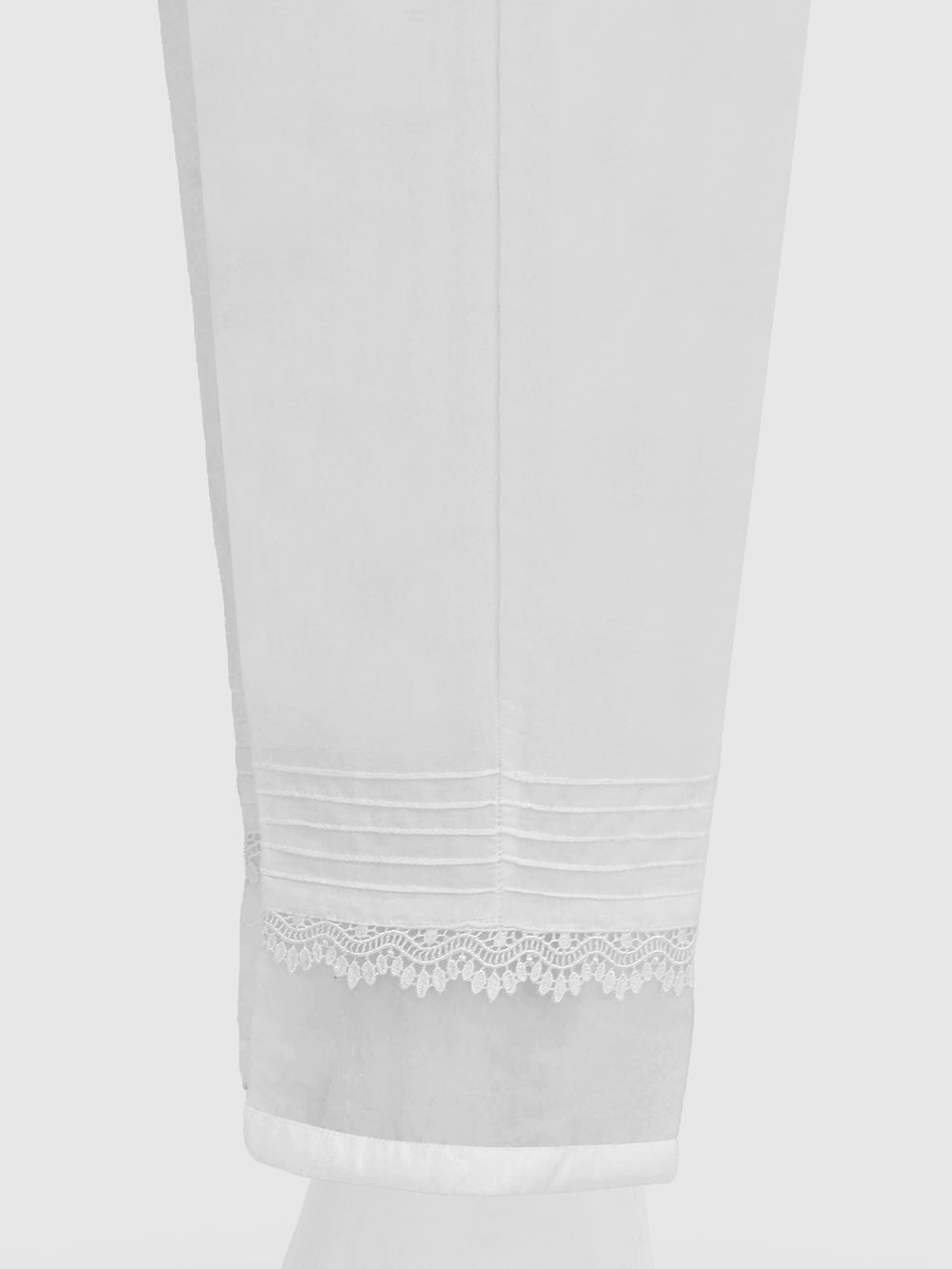 Women White Silk Blend Trouser - OWCP-2208029-1