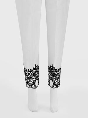 Women White Lawn Trouser - OWESP-2203002