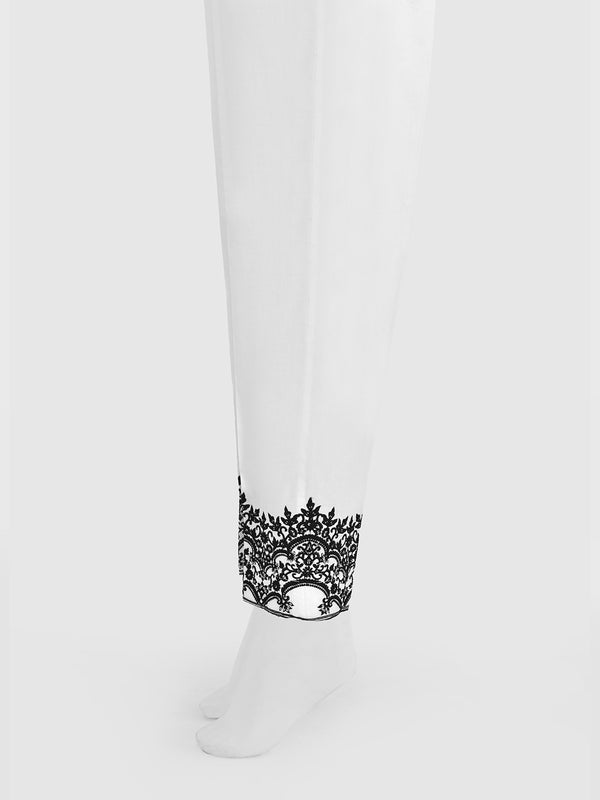 Women White Lawn Trouser - OWESP-2203002