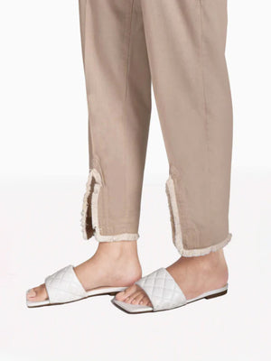 Women Beige Lawn Trouser - OWSP-2203006